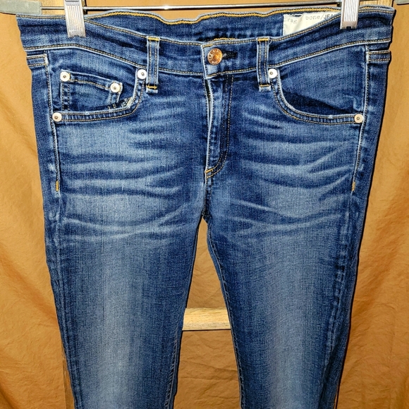 Rag & Bone Wells Style Denim Blue Jeans - Picture 2 of 7